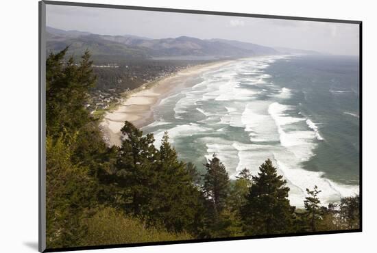 Neahkahnie Beach and Manzanita and Beach from Viewpoint, Oregon, USA-Jamie & Judy Wild-Mounted Photographic Print