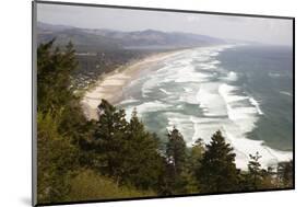 Neahkahnie Beach and Manzanita and Beach from Viewpoint, Oregon, USA-Jamie & Judy Wild-Mounted Photographic Print