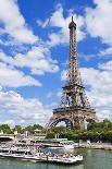 Bateaux Mouches Tour Boat on River Seine Passing the Eiffel Tower, Paris, France, Europe-Neale Clark-Photographic Print