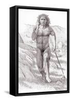 Neanderthal Man-Mauricio Anton-Framed Stretched Canvas