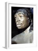 Neanderthal Woman: Reconstruction at British Museum, National History, c20th century-Unknown-Framed Giclee Print