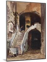 Neapolitan House, with Additions by a Borbone Pupil (Pencil, W/C and Gouache on Paper)-Giacinto Gigante-Mounted Giclee Print