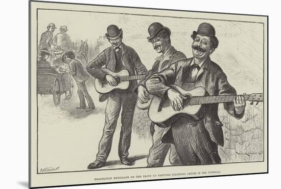 Neapolitan Musicians on the Drive Up Vesuvius (Yachting Cruise in the Victoria)-William Douglas Almond-Mounted Giclee Print