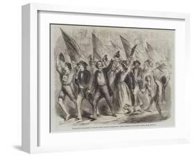 Neapolitans Proceeding to Record their Votes for Annexation-Frank Vizetelly-Framed Giclee Print