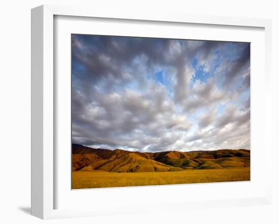 Near Caliente, California: Sunset on the Northern Most Edge of the Tejon Ranch at Sunset.-Ian Shive-Framed Photographic Print