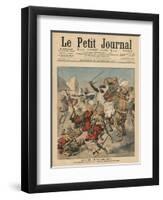 Near Casablanca, the Goumiers Charging at the Moroccans-French School-Framed Premium Giclee Print