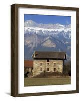 Near Chambery, with Mont Granier Behind, Savoie in the Rhone-Alpes, French Alps, France-Michael Busselle-Framed Photographic Print