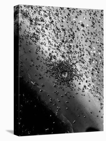 Near Drowning Victim Mary Eschner, Who is Reviving in the Center of the Crowd, Coney Island-Margaret Bourke-White-Stretched Canvas