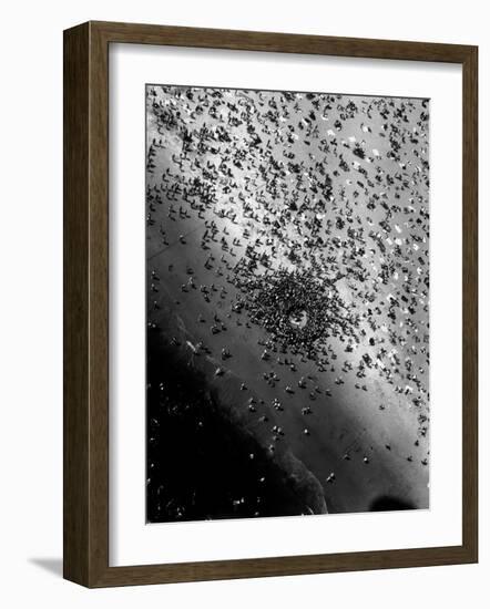 Near Drowning Victim Mary Eschner, Who is Reviving in the Center of the Crowd, Coney Island-Margaret Bourke-White-Framed Photographic Print