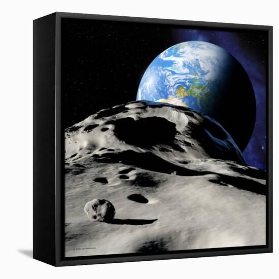 Near-Earth Asteroid-Detlev Van Ravenswaay-Framed Stretched Canvas