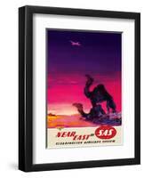 Near East - by SAS Scandinavian Airlines System-Otto Nielsen-Framed Art Print