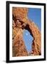 Near-Full Moon Rising Through an Arch, Valley of Fire State Park, Nevada, Usa-James Hager-Framed Photographic Print