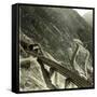 Near Giornico (Switzerland), Bridge of the Saint-Gothard Railroad, Circa 1865-Leon, Levy et Fils-Framed Stretched Canvas