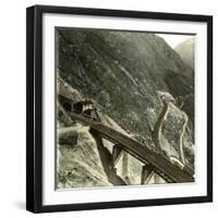 Near Giornico (Switzerland), Bridge of the Saint-Gothard Railroad, Circa 1865-Leon, Levy et Fils-Framed Photographic Print