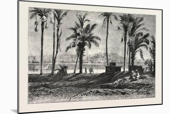 Near Gizeh, Between the Nile and the Pyramids, Egypt, 1879-null-Mounted Giclee Print