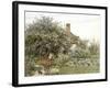 Near Hambledon (Watercolour Heightened with Bodycolour and Scratching Out)-Helen Allingham-Framed Giclee Print