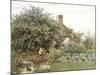 Near Hambledon (Watercolour Heightened with Bodycolour and Scratching Out)-Helen Allingham-Mounted Giclee Print