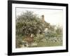 Near Hambledon (Watercolour Heightened with Bodycolour and Scratching Out)-Helen Allingham-Framed Giclee Print