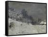 Near Honfleur-Snow, 1867-Claude Monet-Framed Stretched Canvas