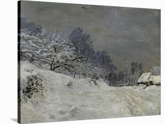 Near Honfleur-Snow, 1867-Claude Monet-Stretched Canvas