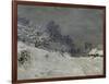 Near Honfleur-Snow, 1867-Claude Monet-Framed Art Print