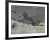 Near Honfleur-Snow, 1867-Claude Monet-Framed Art Print