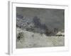 Near Honfleur-Snow, 1867-Claude Monet-Framed Art Print