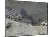 Near Honfleur-Snow, 1867-Claude Monet-Mounted Art Print