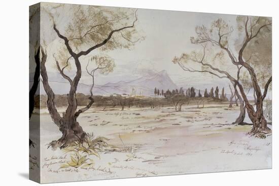 Near Kanea, Crete, 1864-Edward Lear-Stretched Canvas