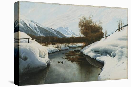 Near La Punt, St. Morritz in the Engadine Valley-Peder Mork Monsted-Stretched Canvas