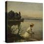 Near Leoni on Lake Starnberg-Anders Andersen-Lundby-Stretched Canvas