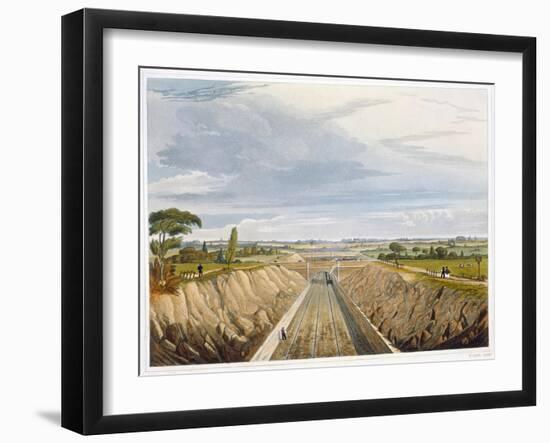 'Near Liverpool, looking towards Manchester', Liverpool and Manchester Railway, 1833-Henry Pyall-Framed Giclee Print