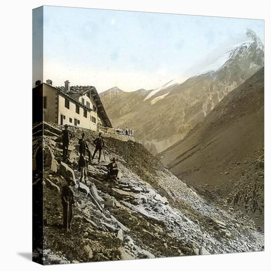 Near Loeche-Les-Bains (Switzerland), the Passage of the Gemmi, Circa 1865-Leon, Levy et Fils-Stretched Canvas