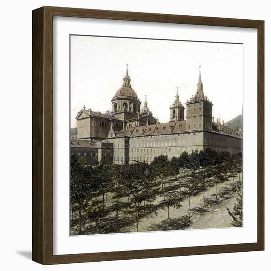 Near Madrid, Spain, the Escurial Palace and Monastery, Circa 1885-1890-Leon, Levy et Fils-Framed Photographic Print