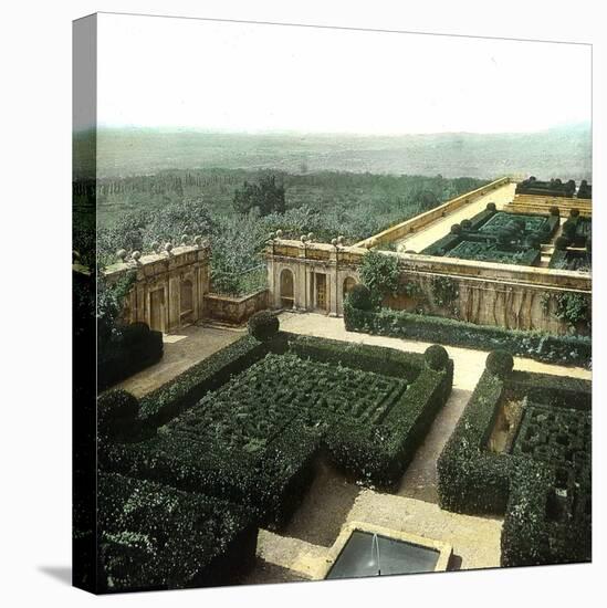 Near Madrid, Spain, the Gardens of the Palace and the Escurial Monastery, Circa 1885-1890-Leon, Levy et Fils-Stretched Canvas