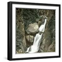 Near Martigny (Switzerland), the Waterfalls of Le Triege, Circa 1865-Leon, Levy et Fils-Framed Photographic Print