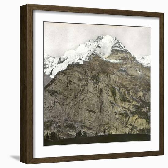 Near Murren (Switzerland), View of the Jungfrau, Circa 1865-Leon, Levy et Fils-Framed Giclee Print