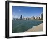 Near North Skyline and Gold Coast, from Lake Michigan, Chicago, Illinois, USA-Amanda Hall-Framed Photographic Print