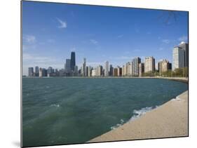 Near North Skyline and Gold Coast, from Lake Michigan, Chicago, Illinois, USA-Amanda Hall-Mounted Photographic Print