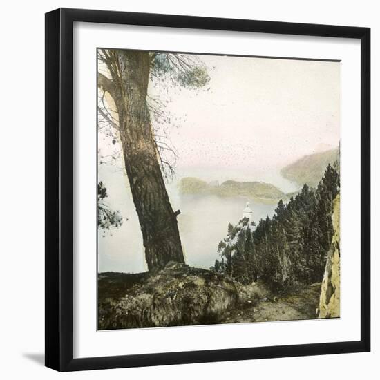 Near Palma (Island of Majorca, Balearics, Spain), the Coast of Miramar, Circa 1895-Leon, Levy et Fils-Framed Photographic Print
