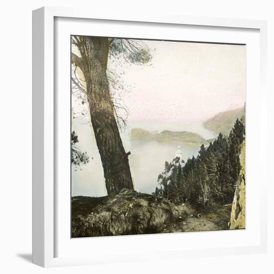 Near Palma (Island of Majorca, Balearics, Spain), the Coast of Miramar, Circa 1895-Leon, Levy et Fils-Framed Photographic Print