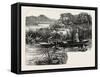 Near Pangbourne, Scenery of the Thames, UK, 19th Century-null-Framed Stretched Canvas