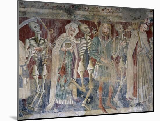 Near Pazin, Bishop, King and Queen Accompanied by Death, Dance of Death-null-Mounted Giclee Print
