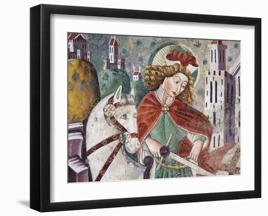 Near Pazin, St Martin Dividing His Cloak with Poor-null-Framed Giclee Print