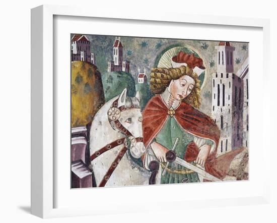 Near Pazin, St Martin Dividing His Cloak with Poor-null-Framed Giclee Print