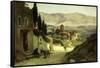 Near Perugia-Elihu Vedder-Framed Stretched Canvas