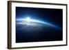 Near Space Photography - 20Km above Ground / Real Photo Taken from Weather Balloon / Universe Strat-dellm60-Framed Art Print