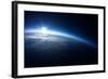 Near Space Photography - 20Km above Ground / Real Photo Taken from Weather Balloon / Universe Strat-dellm60-Framed Art Print