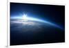 Near Space Photography - 20Km above Ground / Real Photo Taken from Weather Balloon / Universe Strat-dellm60-Framed Art Print