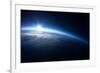 Near Space Photography - 20Km above Ground / Real Photo Taken from Weather Balloon / Universe Strat-dellm60-Framed Art Print